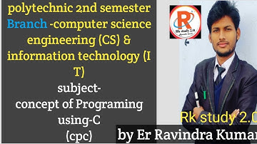 Cancept of Programing using-C (CPC)// computer science(CS & IT)//polytechnic 2nd sem...//syllubus L1