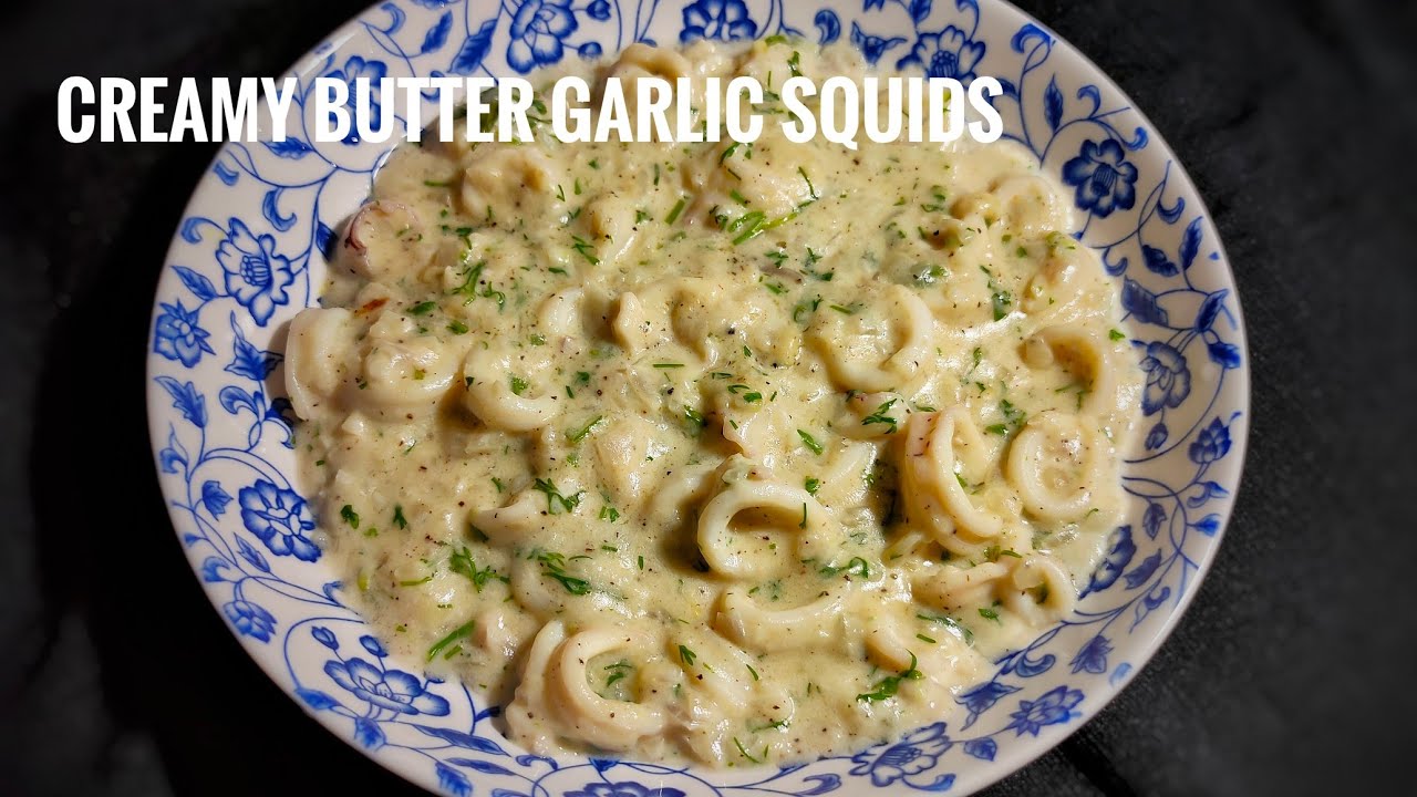 Creamy Butter Garlic Squid Rings Recipe Tasty Butter Garlic Calamari Recipe Seafood Recipes