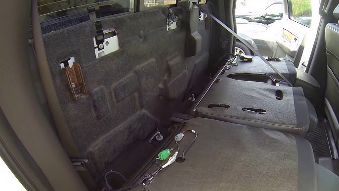 How to fold down rear seat back on 2009-20014 Ford F-150 Super Crew 