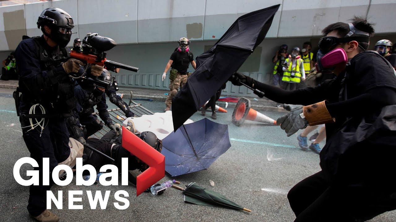 Hong Kong police battle protesters, make mass arrests in violent weekend before China's National Day trending on netflix