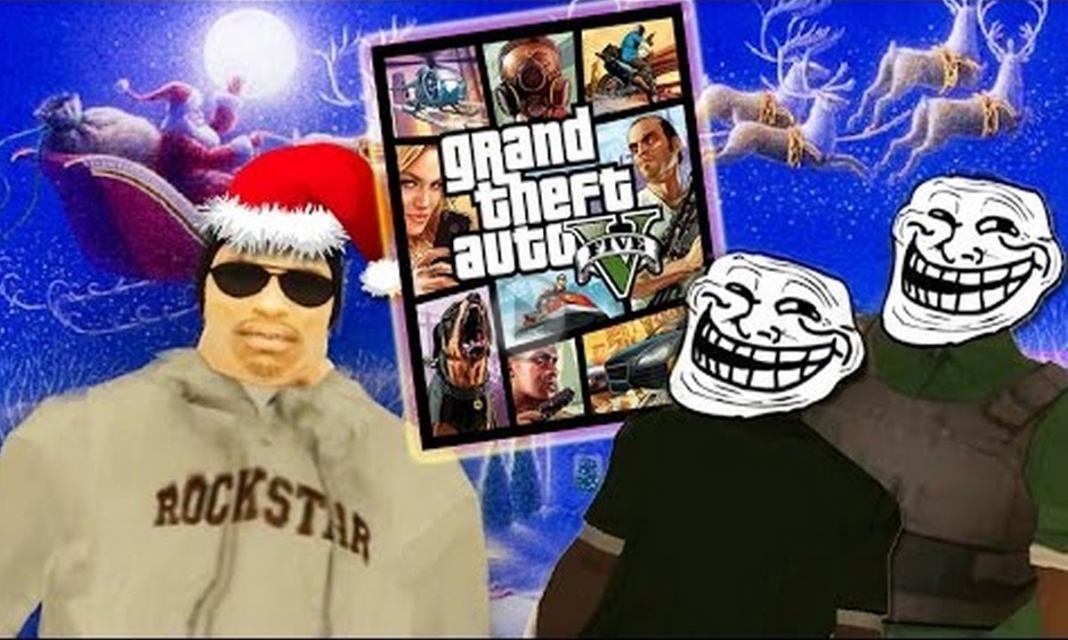 GTA San Andreas - A CJ Le Regalan el GTA V De Regalo de Navidad (Especial de Navidad) Loquendo