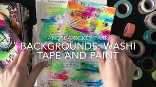 Washi Tape and Paint Backgrounds