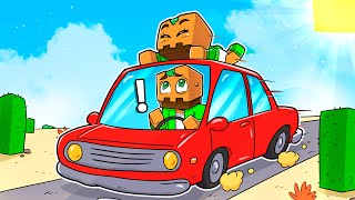 Hicimos un VIAJE LARGO por el Desierto con MI HERMANO PEQUEÑO en Minecraft!