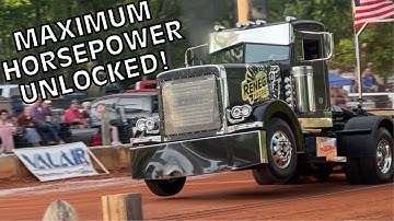 450FT Wheelie Cranking FULL PULL in my Peterbilt Sled Truck! CAT POWER BABY!