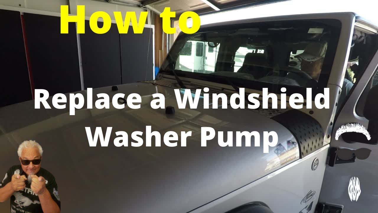 How to replace a windshield washer pump - 2009 Jeep CJ Wrangler - YouTube