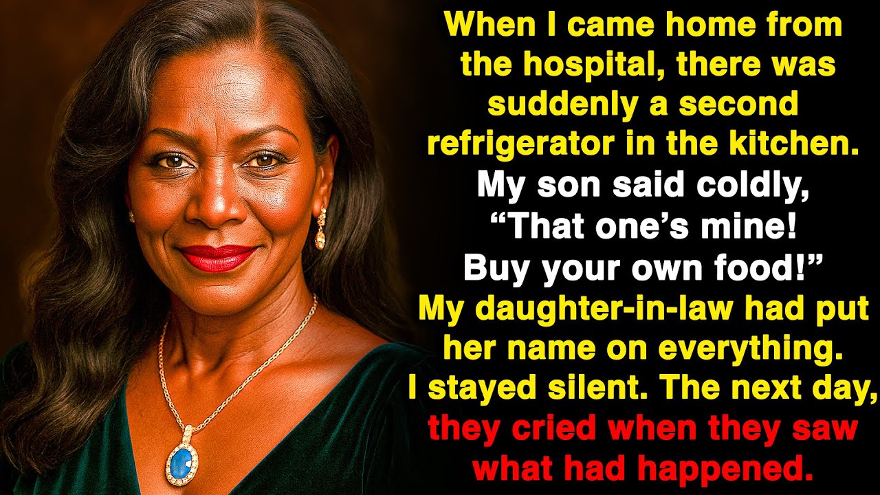 When I came back from hospital, there was another fridge in the kitchen — my son said, “It’s mine!”