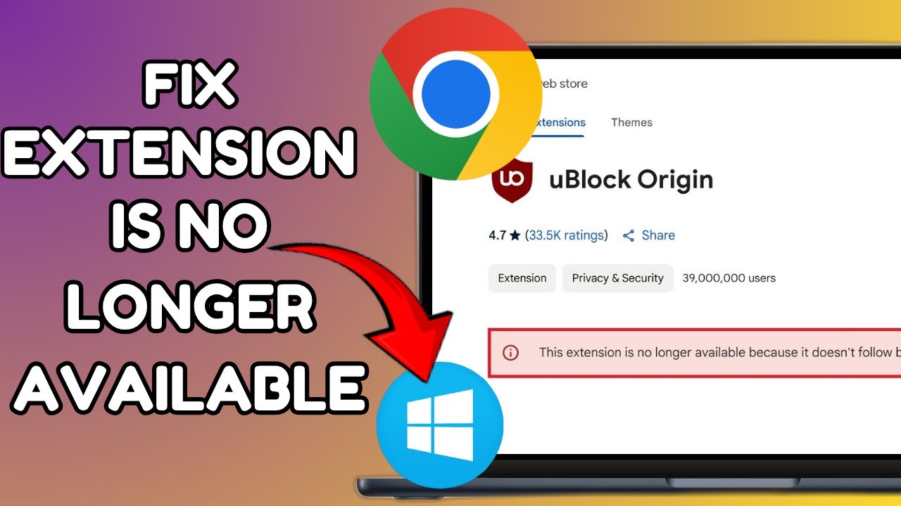 Как исправить ошибку «Расширение Chrome больше не доступно в Windows» (2025)