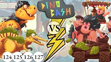 Dino bash Spino T Rex vs caveman