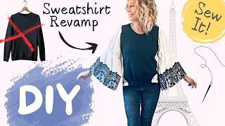 Download Lagu DIY: Zo geef je je sweatshirt een nieuwe look met kant en stof | Upcycle Makeover MP3 Download Lagu DIY: Zo geef je je sweatshirt een nieuwe look met kant en stof | Upcycle Makeover MP3