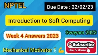 Introduction to Soft Computing | Week 4 Quiz | Assignment 4 Solution | NPTEL | SWAYAM 2023 screenshot 1