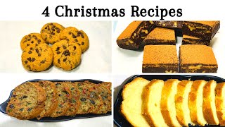 4 christmas recipes | Christmas fruit cake | Pound Cake | Christmas recipes | Choco fudge