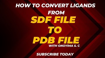 How to convert Ligand from SDF to PDB format for Molecular Docking
