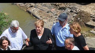 Inondations en Allemagne : Angela Merkel au chevet des sinistrés