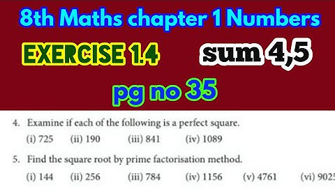 8th std Maths-chapter 1 Numbers- Exercise 1.4 sum 4,5 pg no 35