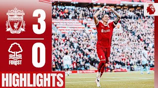 HIGHLIGHTS: Liverpool 3-0 Nottingham Forest | Jota, Darwin Nunez \& Salah win it at Anfield