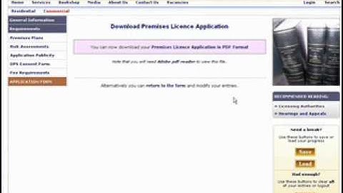 Premises Licence Application Generator