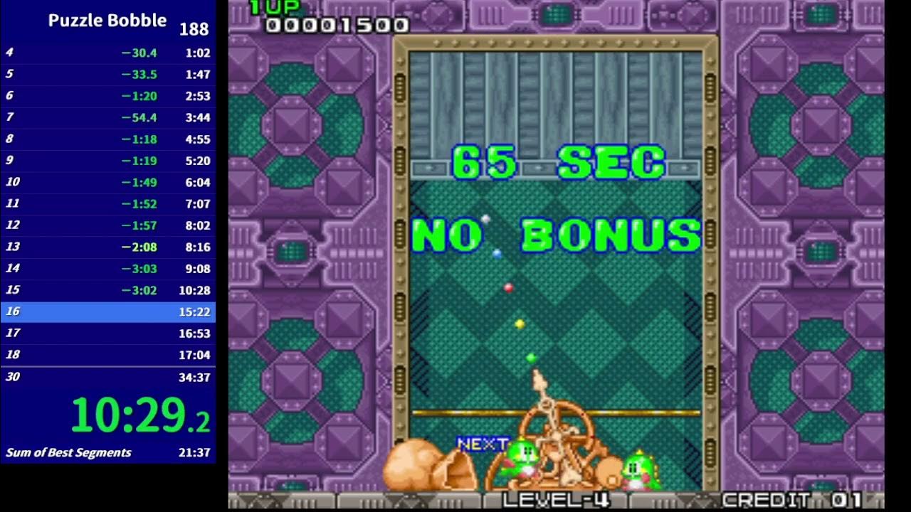 [Speedrun] Puzzle Bobble(BustAMove)(Arcade) 1Player in 2842 YouTube