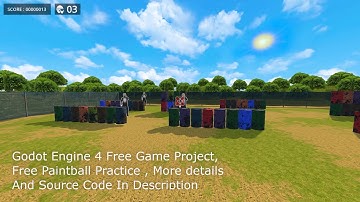 Free Paintball Practice, Godot Engine 4 Full Game Source Code