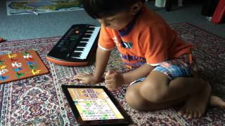 Avek solving sudoku by himself at age 4 - Part 1. screenshot 2
