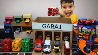  Oyuncak Arabalar Garajda Mahsur Kald  Emir Bura Kurtaryor  Renk U0026 Say reniyoruz