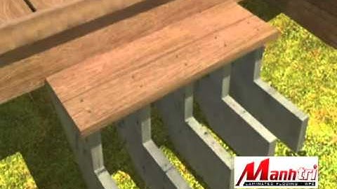 Video hướng dẫn thi công lắp đặt bậc cầu thang gỗ ngoài trời