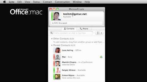 Microsoft Lync on MacOS