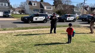 Hamilton police surprise 4yearold birthday boy after his party was cancelled