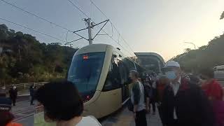 (1120212) 新北安坑輕軌列車 往雙城列車終點站K01雙城進站(錄到老蕭本人)