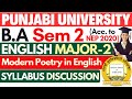 BA Sem 2 English Literature Syllabus | BA Sem 2 English Literature | English Literature BA Sem 2