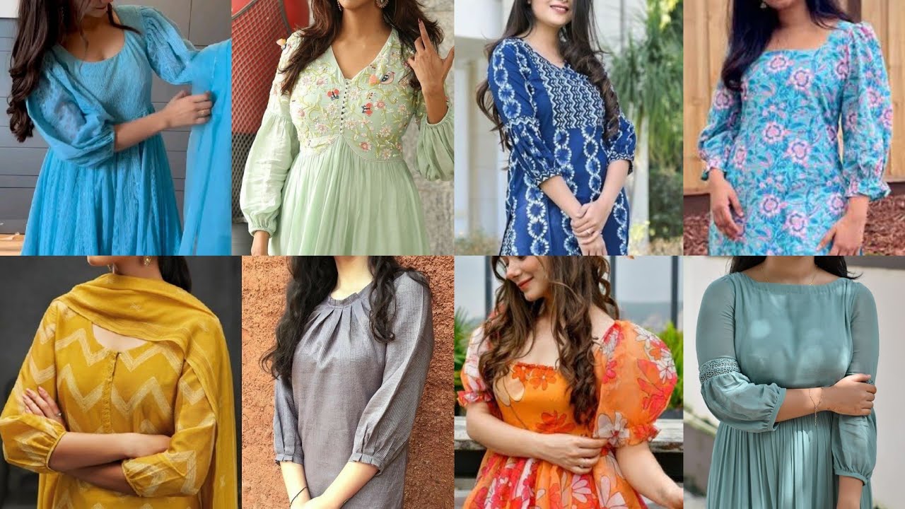 Balloon sleeves design Cuff sleeves kurti design sleevesdesign