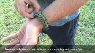 A2S Survival Paracord Bracelet Review + Fire - YouTube