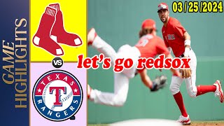 Boston Red Sox vs Texas Rangers Spring Training Highlights (3\/25\/24) | MLB Highlights