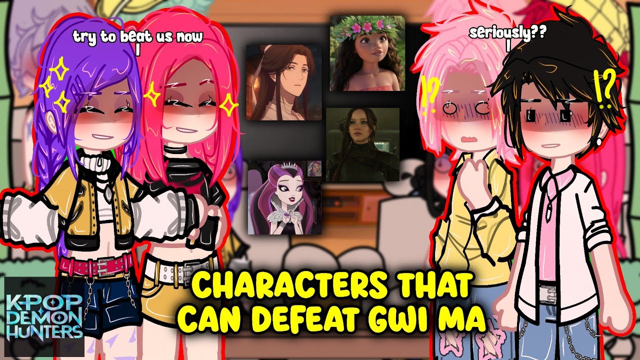 (🇺🇲) Kpop Demon Hunters React To Characters That Can Defeat Gwi Ma! | Ft. Saja Boys | 2x Speed|GACHA