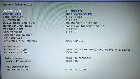 Como resolver o problema da BIOS?