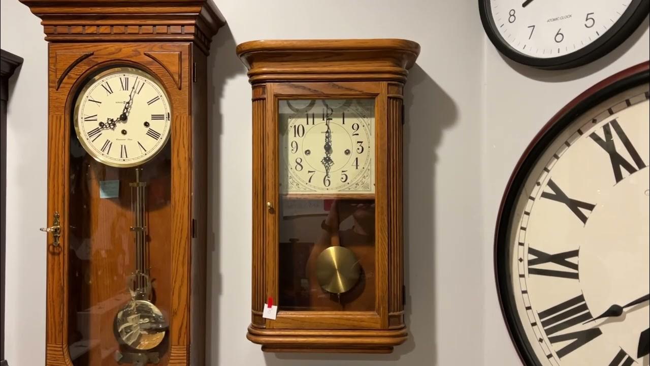 Howard Miller Sandringham Wall Clock Chimes 6 PM YouTube