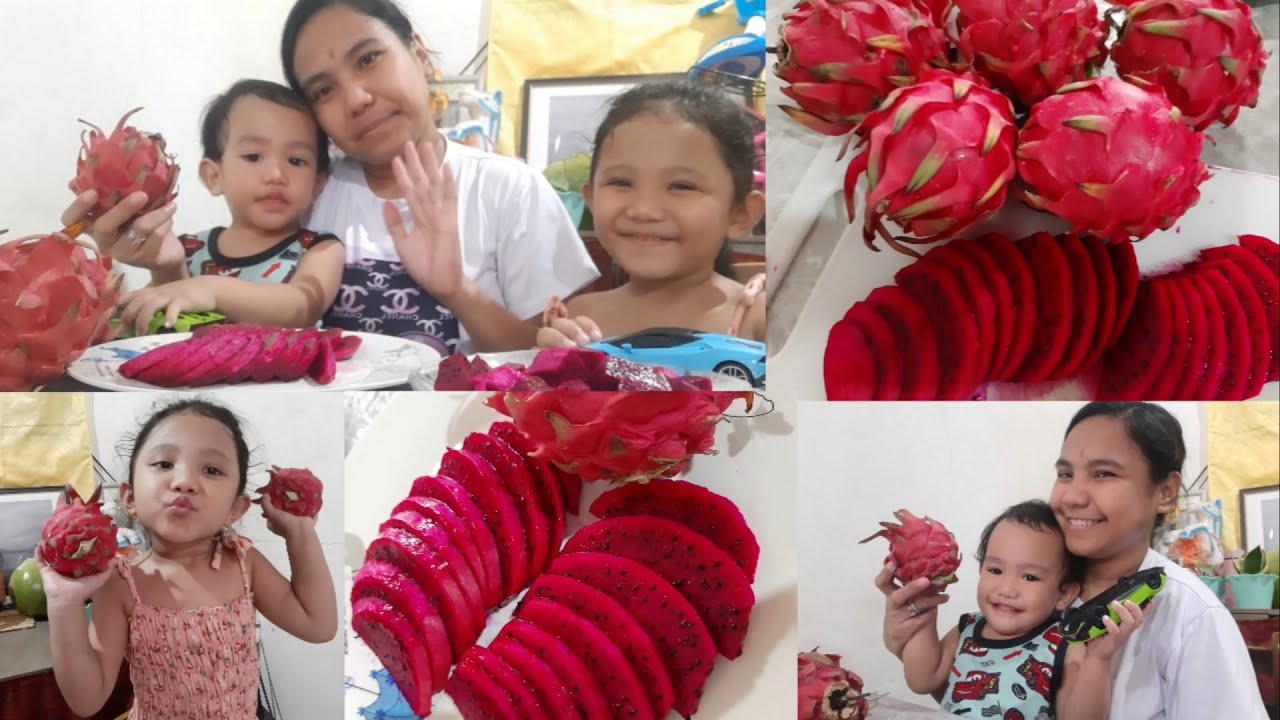 Eating Juicy Red Dragon Fruit|How to Cut & Eat Dragon fruit #eating #