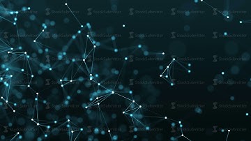 4k abstract loop color geometrical background with lines and dots