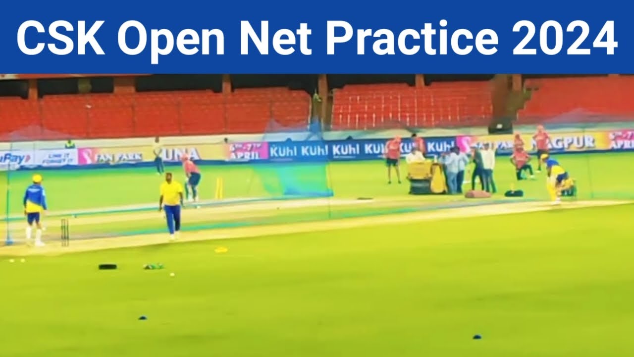 CSK Open Net Practice Session 2024 In Hyderabad | Chennai Super Kings ...