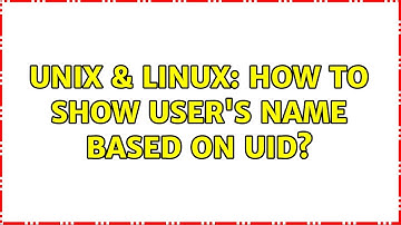 Unix & Linux: How to show user