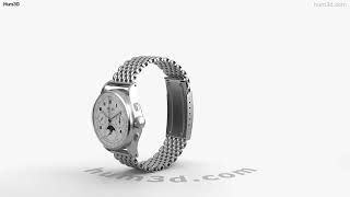 Patek Philippe Perpetual Calendar Chronograph Ref 1518 3D model by 3DModels.org screenshot 3