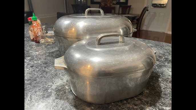 antique cookware, vintage Wagner Ware Magnalite cast aluminum pots, pans,  dutch oven  HAVE THE SKILLET.