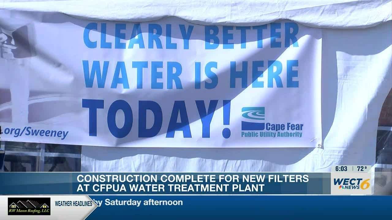 Construction complete for new filters are water treatment plant in Wilmington