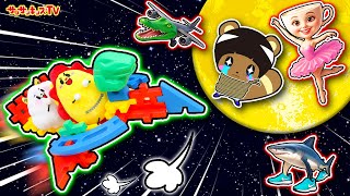 【パズル】ブロックでロケットや車を組み立て♪イタリアンブレインロットたちにさらわれたともだちをたすけよう！ トゥントゥントゥンサフール・バレリーナカプチーノ★サンサンキッズTV★ screenshot 4