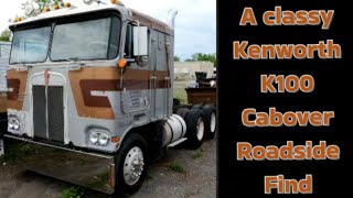 Classy roadside find Kenworth K100 Cabover with a big Cummins engine