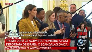 Trump, după ce activista Thunberg a fost deportată de Israel: o scandalagioaică