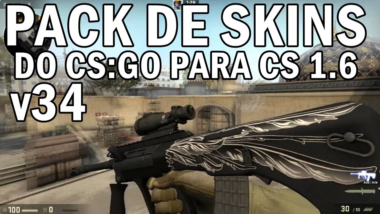 PACK DE SKINS DO CS:GO PARA CS 1.6 v.34[CT IDF GLOVE WRAPS/FPS MASTER ...