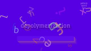 How to say depolymerization! (High Quality Voices)