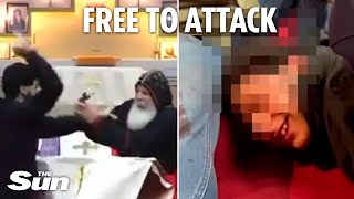 Smirking Sydney 'terrorist' was released on 'good behaviour' for knife crime before church stabbing