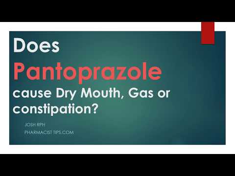 Does Pantoprazole cause dry mouth, gas or constipation