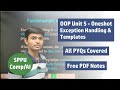 OOP | Unit 5 | Exception Handling and Templates | SPPU S.E. Comp &amp; A.I. | Oneshot